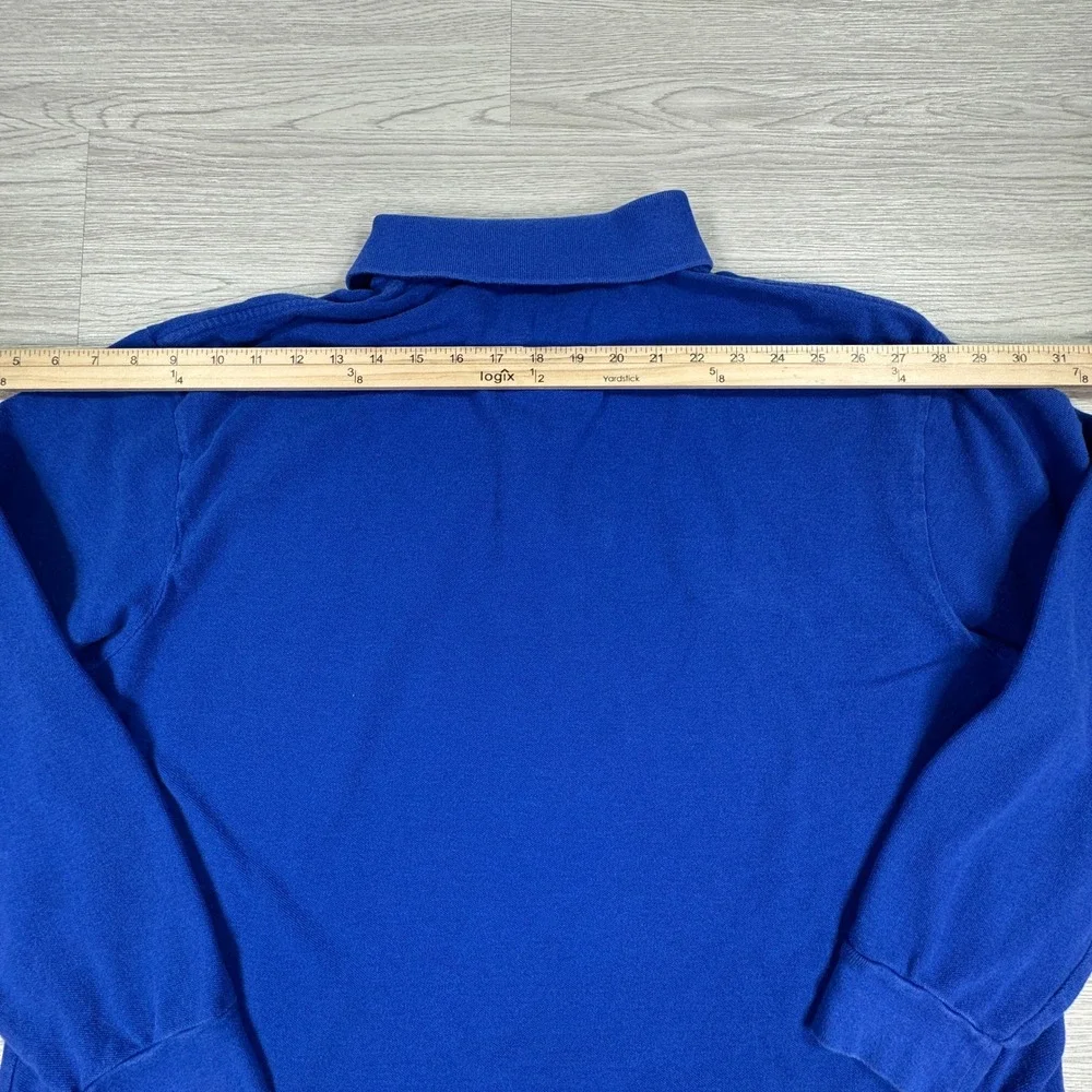 Polo‎ Ralph Lauren Mens Polo Shirt Long Sleeve Blue 2XB Big Pony Logo Cotton